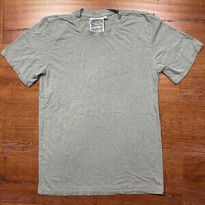 Jungmaven T Shirt Mens S Gray Crew Neck Short Sleeve Organic Cotton Hemp Retro